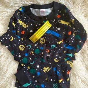 NWT Hanna Andersson Space Themed Organic Cotton Pajama Set